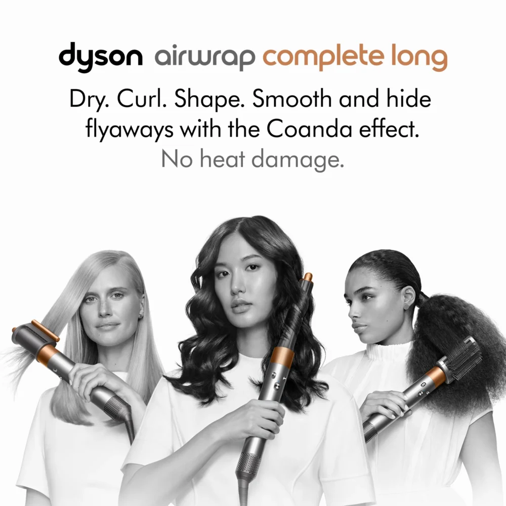 dyson airwrap complete long nickel copper