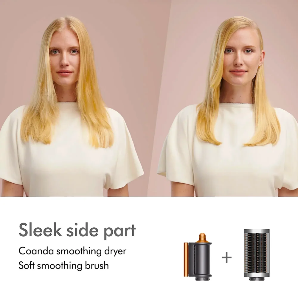 dyson airwrap complete long nickel copper side part