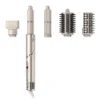 Shark FlexStyle HD430 in Stone with all five attachments — concentrator, auto-wrap curlers, oval brush, paddle brush